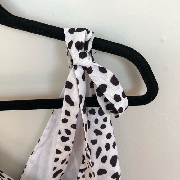 💥HOST PICK💥 Zara Polka Dot Shoulder Tie Ruffle Mini Dress - Picture 6 of 11